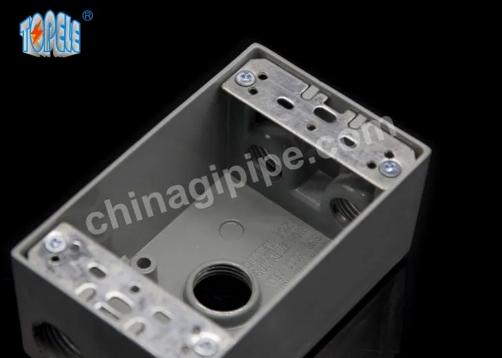 Aliminyòm kourè jete 3/4 pous twou Steel City eleman ki enpèmeyab èksèpsyon Outlet Box Box